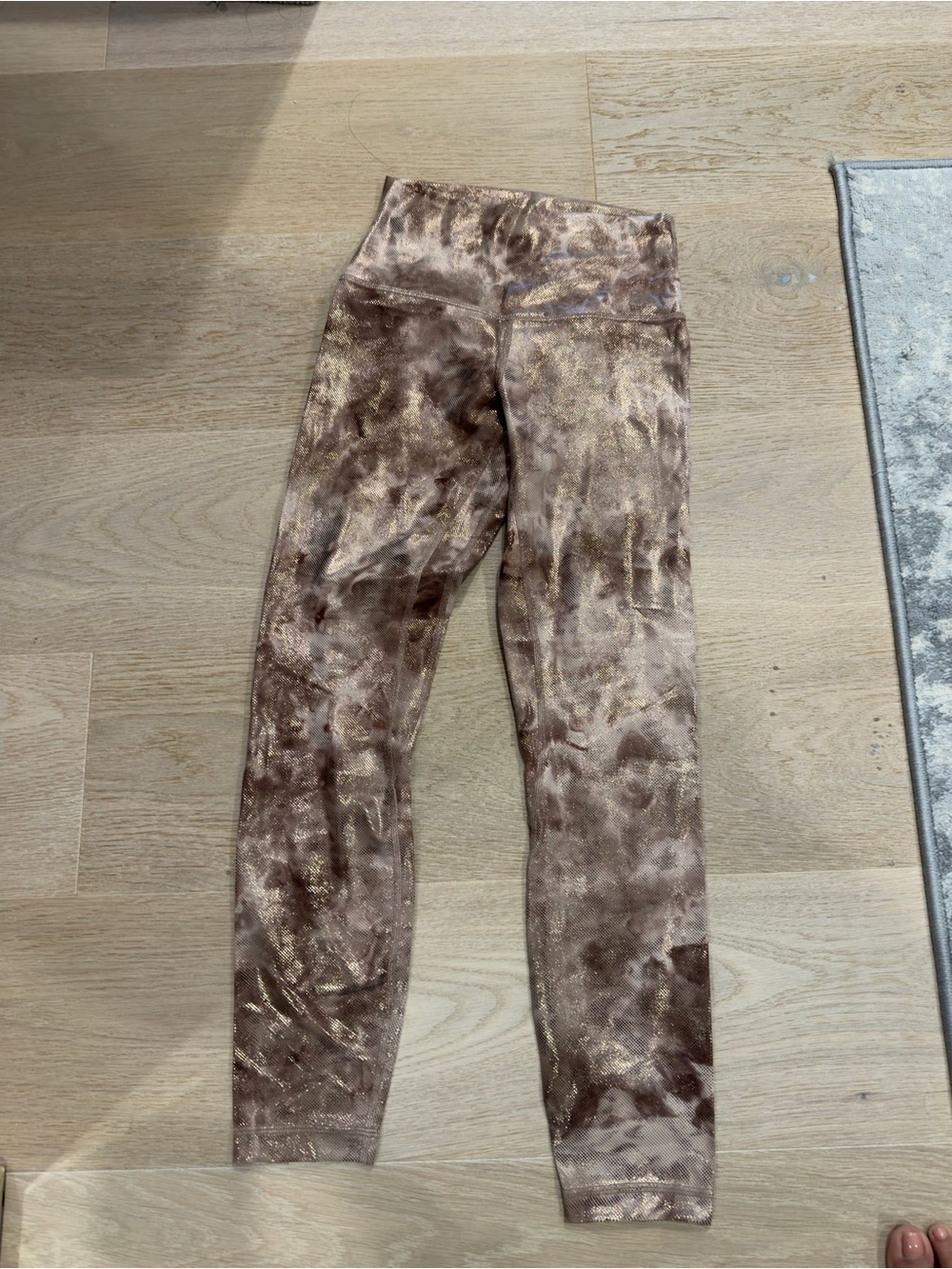 lululemon athletica Metallic Brown Tie-Dye Leggings